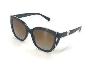 New Ladies Tiffany & Co. Sunglasses TF4148 Black Cat-Eyes Gradient Brown Lenses - Picture 1 of 6
