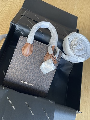 Insegna Michael Kors Mini Tracolla Marrone MK. in EDIZIONE LIMITATA Scatola Regalo Lusso