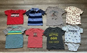 Boys Short Sleeve T Shirts Lot Of 8 - Size 18 Months - Batman - Picture 1 of 5