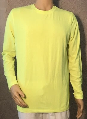 Theory Men’s Shirt. L. Long Sleeve Neon Yellow - Image 1 of 4
