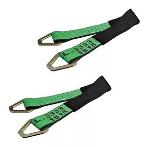 USA 2 Pack 2" x 18" Axle Strap Race Car Auto Hauler Tow Truck Wheel Tie Down - Picture 1 of 7