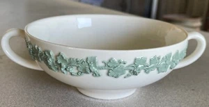 Wedgwood Queensware - Celadon on Cream- Smooth - No Crazing - Cream Soup Bowl - Picture 1 of 5