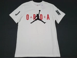 Nike Air Jordan Mens Stretch T-Shirt White DV1445-100 Logo Jumpman Tee Shirt - Picture 1 of 8