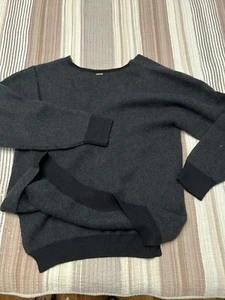 FREE PEOPLE sweater Dark Gray Blouse Size Fits All - Picture 1 of 12
