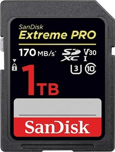 SanDisk Extreme PRO 1000GB / 1 TB UHS-3 (U3) SD Card - 170MB/s - Picture 1 of 4