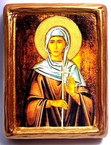 Saint Domniki Domnika Santa Domnica Constantinopla griego oriental ortodoxo icono - Imagen 1 de 11