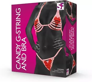 Lovers Candy Bra & G string Edible Novelty Gift For Party hen sexy naughty sweet - Picture 1 of 5