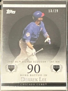 2007 Topps Moments & Milestones 90 RBI #137 Derrek Lee Black SP/29 Chicago Cubs - Picture 1 of 2