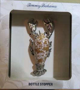 TOMMY BAHAMA SHELL METAL BOTTLE STOPPER LOBSTER CRAB SEASHORE OCEAN - Picture 1 of 5