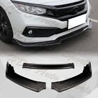 For 2016-2021 Honda Civic Carbon Fiber Front Bumper Splitter Spoiler Bodykit Lip