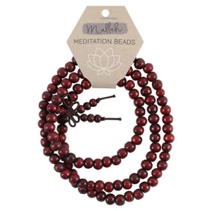 MALLAH MEDITATION BEADS - Buddhist Mantra Wooden Beads for Prayer Meditation etc - Picture 1 of 2