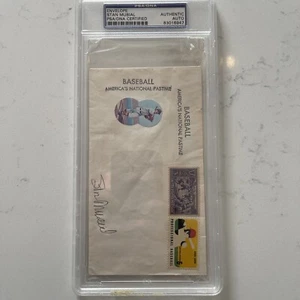 Stan Musial PSA DNA Basebaball stamps enveloppe Auto Autograph Cardinals HOF - Picture 1 of 3