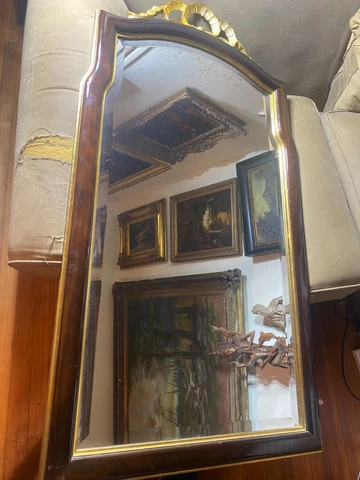 Bartet Import Gold Scrollwork Wall Mirror- 46.0" Tall x 24.0" Wide x 1.5" Deep Cover