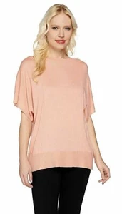 Halston Bateau Neck Kurzarm Pullover Crossover Back Größe S Damen Shirt  - Bild 1 von 4