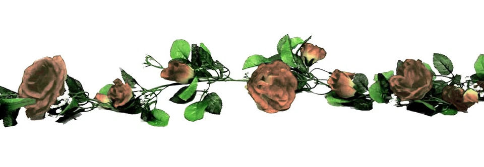 Набор из 2 68-дюймовых кофейных розовых гирлянд - Изображение 1 из 1