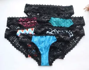 3 Pack Women Sexy Briefs Smooth&Bling Mesh Underwear High cut Panties knickers S - Picture 1 of 11
