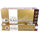 12 x Golden Nag Champa Sandalwood Chandan Incense Stick Joss Packs 180g UK
