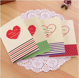 4 un. mini cuadernos lindos de Love Hearts blocs de notas pequeños blocs de notas de bolsillo con página forrada - Imagen 1 de 2