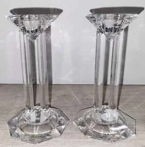 Juego de 2 pilares de candelabros de cristal fino LENOX hechos en Alemania - Imagen 1 de 5