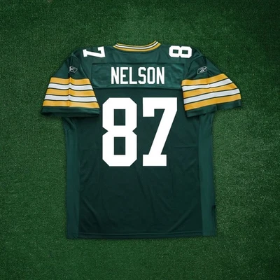 Camiseta deportiva local Jordy Nelson Reebok Green Bay Packers NFL auténtica en el campo EQT Foto 1 de 4