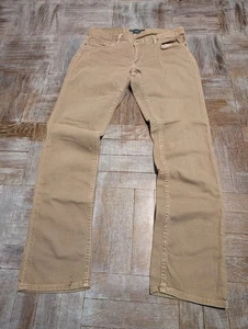 Ralph Lauren Madison 888 Womens Khaki Pants Size 29 (32 X 32 Straight Leg Cotton - Picture 1 of 8