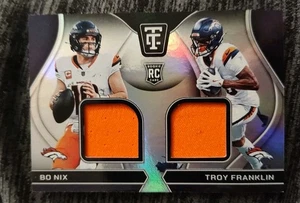 Parche holográfico Panini 2024 totalmente certificado - Bo Nix & Troy Franklin (RC) #RDS-DEN - Imagen 1 de 2