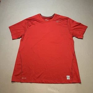 maglia uomo nike pro combat manica corta XXL rossa compressione aderente - Foto 1 di 7