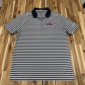 Camisa Polo Duquesne Dukes Para Hombres M Azul Blanco Rayas Nike Golf Colegio Elastizada - Imagen 1 de 8