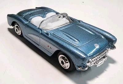 Chevy Corvette 1957 Welly #2064 azul convertible 1/64 diecast/plástico Foto 1 de 4