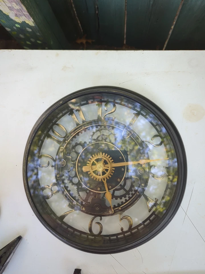 "Reloj de pared Steampunk Sterling Noble engranaje móvil batería de 11,5"" de diámetro" Foto 1 de 4
