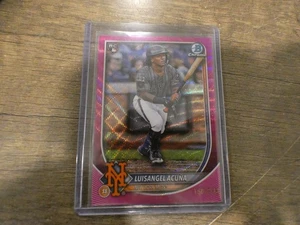 2025 Bowman Chrome LuisAngel Acuna #32 Rookie rifrattore onda fucsia /299 metri - Foto 1 di 4