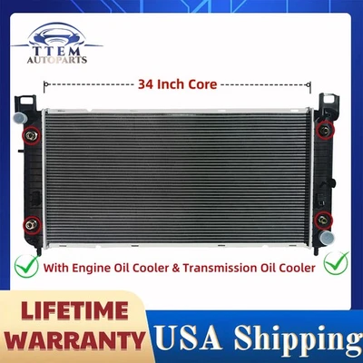 34'' 2370 Radiator Fit Chevy Silverado 1500 2500 Suburban Tahoe 4.8 5.3 6.0L - Image 1 of 4