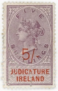 (I.B) QV Revenue : Judicature Ireland 5/- (1895) - Picture 1 of 1