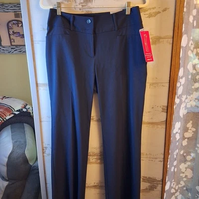 Pantalones de vestir para mujer Alfani azul marino calce curvilíneo talla 4 venta al por menor $39,98 nuevos con etiquetas Foto 1 de 4