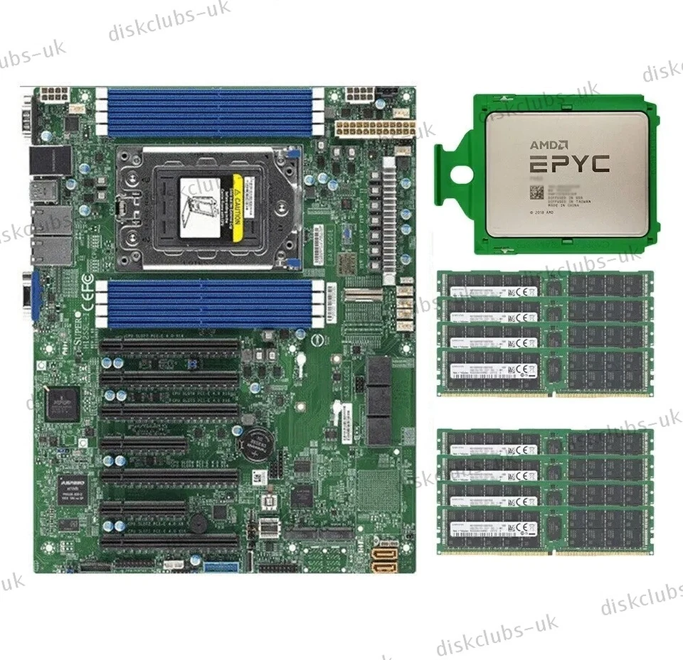 AMD EPYC 7282 CPU + Supermicro H12SSL-i Motherboard+ 256GB 3200MHZ RAM - Image 1 of 1