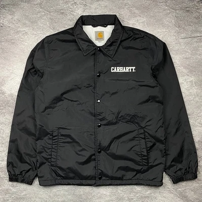 CARHARTT COLLEGE COACH JACKET WIP VINTAGE BLACK MENS S SIZE NYLON WORK PROGRESS - Image 1 of 4