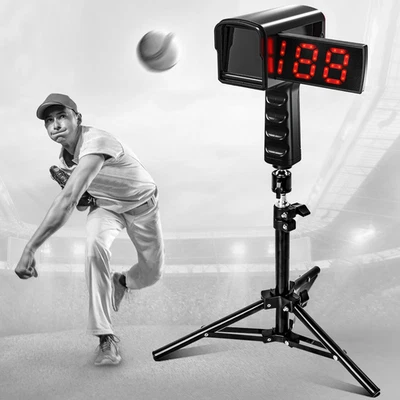 Baseball Radar Gun with Tripod,Led+Lcd Larger Display, Speed Radar Gun for Baseb - Image 1 of 4