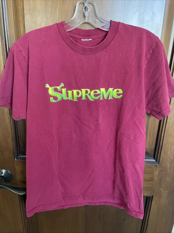 Supreme FW21 Maroon Red Shrek Tee Size Small - Image 1 of 3