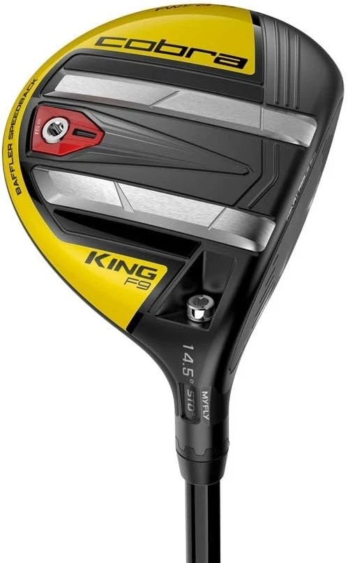 New LH Cobra King F9 Yellow/Black 14.5 Degree 3 Wood Atmos 7S Reg W/Headcover - Image 1 of 4