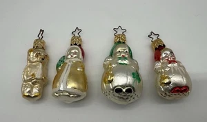 Vintage Mercury Glass Inge Glas Ornaments Lot of 4 - Picture 1 of 5