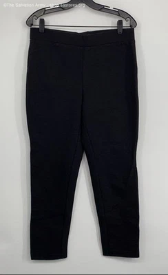Michael Kors Women's Black Elastic Waist Flat Front Dress Pants Size Large - Image 1 of 4