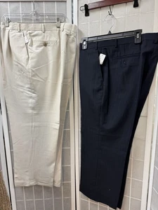 Chaps/TownCraft, Herren, zwei Hosen, Gr. 40, schwarz, beige, Rayon-Wolle, Pressen, Reißverschluss, Knopf.! - Bild 1 von 18