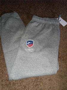 NEU HERREN NIKE GRAU USA FECHTEN FLEECE TRAINING JOGGINGHOSE GRÖSSE L LARGE - Bild 1 von 2