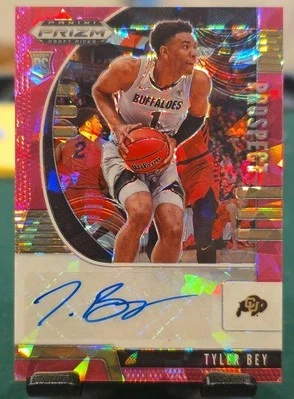  Tyler Bey 2020-21 Prizm Draft Picks Prospect Auto Pink Ice Prizm Colorado - Image 1 of 2