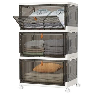 Closet Organizers and Storage 70Qt 3 Pack Stackable Storage Bins with 1 Lid C... - Picture 1 of 8