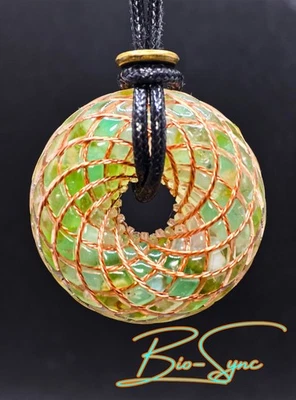 Golden Ratio Torus "Anahata Pulse" Vortex Energy Pendant Heart Chakra Crystals  - Image 1 of 3