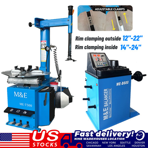 ME-T500 2.0HP Tire Changer Machine 24”Turn Table and ME-B600 Wheel ...