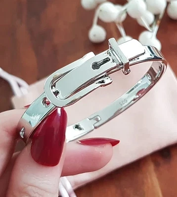 EDLES SCHNALLEN Armband 925 SILBER massiv Armkette GÜRTEL ARMREIF Armzange Ring - Bild 1 von 4