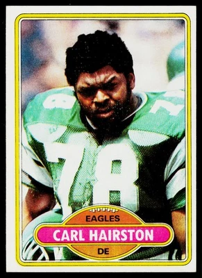 Carl Hairston, 1980 Topps, #92, Philadelphia Eagles, RC - Image 1 of 2