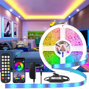 7m-30m LED Band Streifen RGB Stripe Licht-Leiste 5050 Lichterkette Farbwechsel - Bild 1 von 12